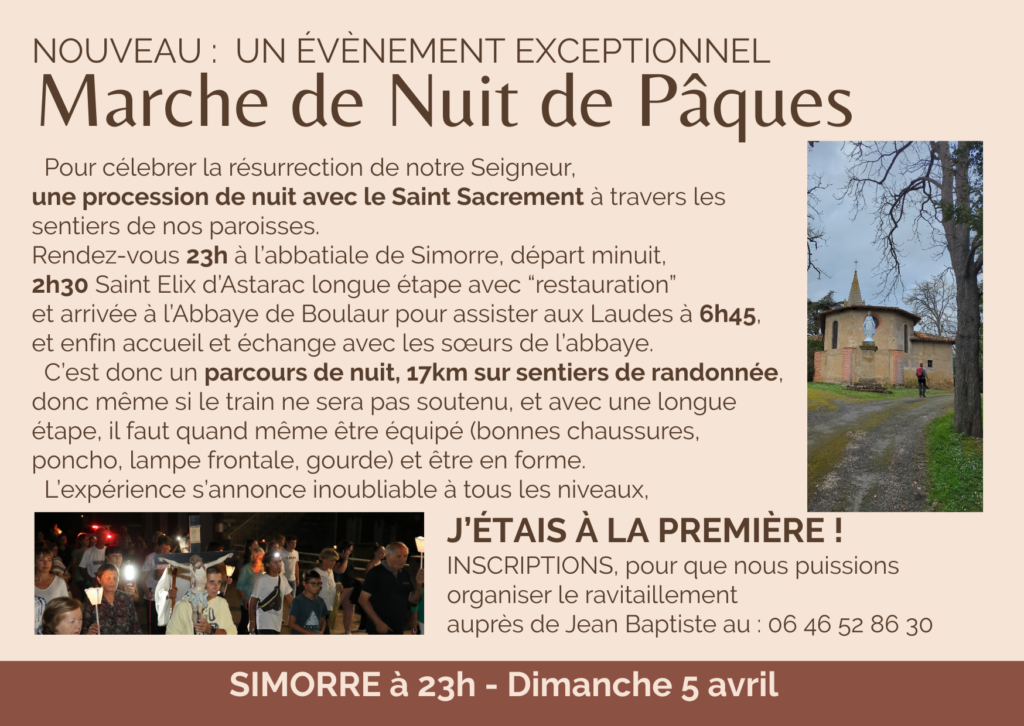 Marche de nuit de Pâques